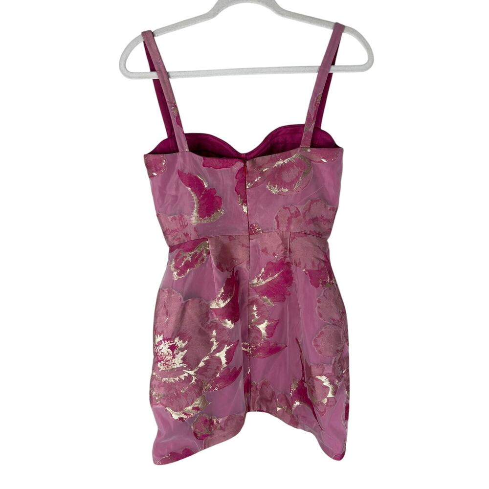 Katie May Claudette Mini Dress Floral Metallic Party Cocktail Hoco Formal S - Picture 7 of 12